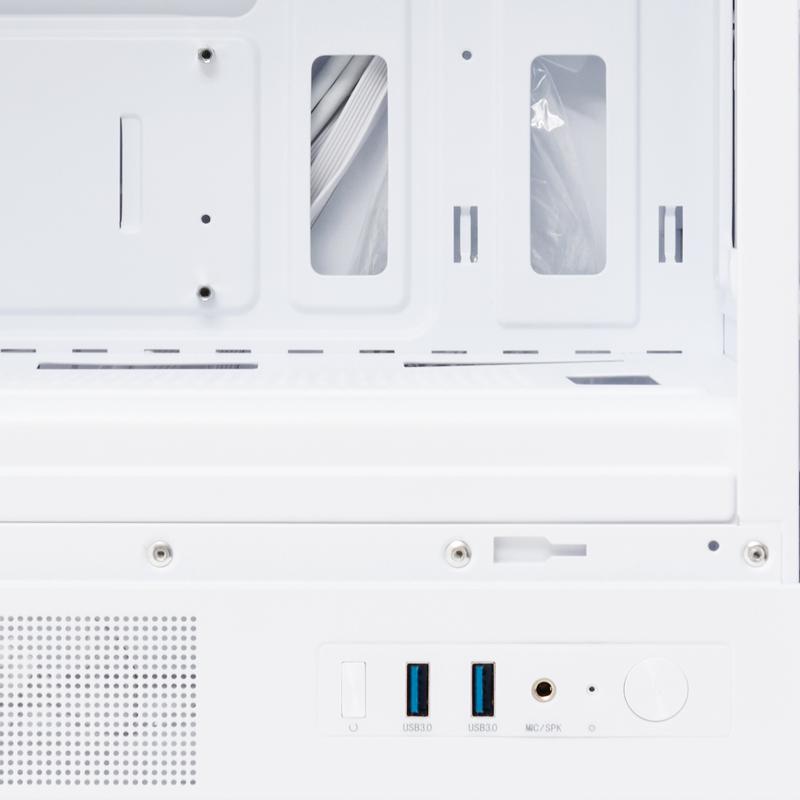 Корпус HSPD M310, Mesh Mini-tower, White, TG, 0.4 SPCC, 3x120mm ARGB mATX, mITX 180/280/160mm 1x2.5"