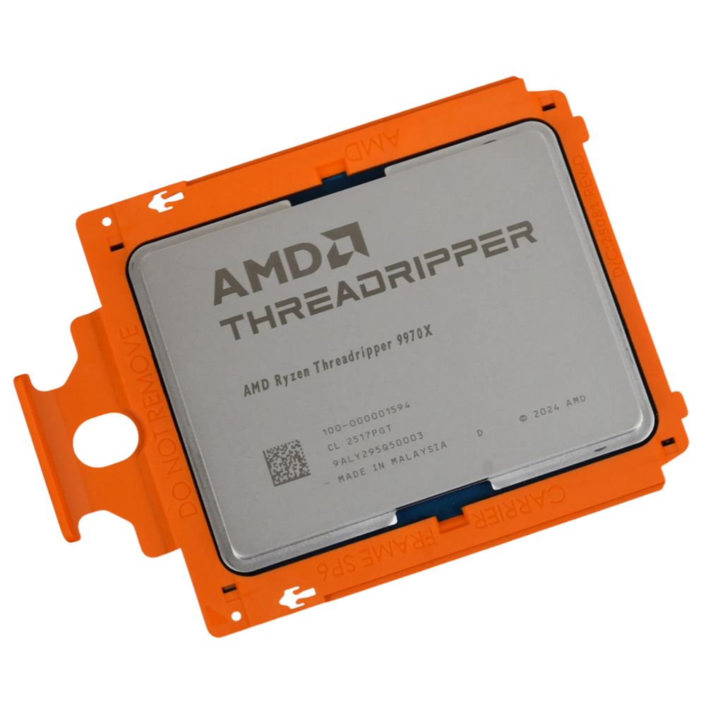 Процессор AMD 100-000001594 RYZEN Threadripper 9970X OEM (Shimada Peak, 4nm, C32/T64, Base 4,0 GHz, Turbo 5,4 GHz, Without Graphics, L3 128MB, TDP 350W, sTR5)