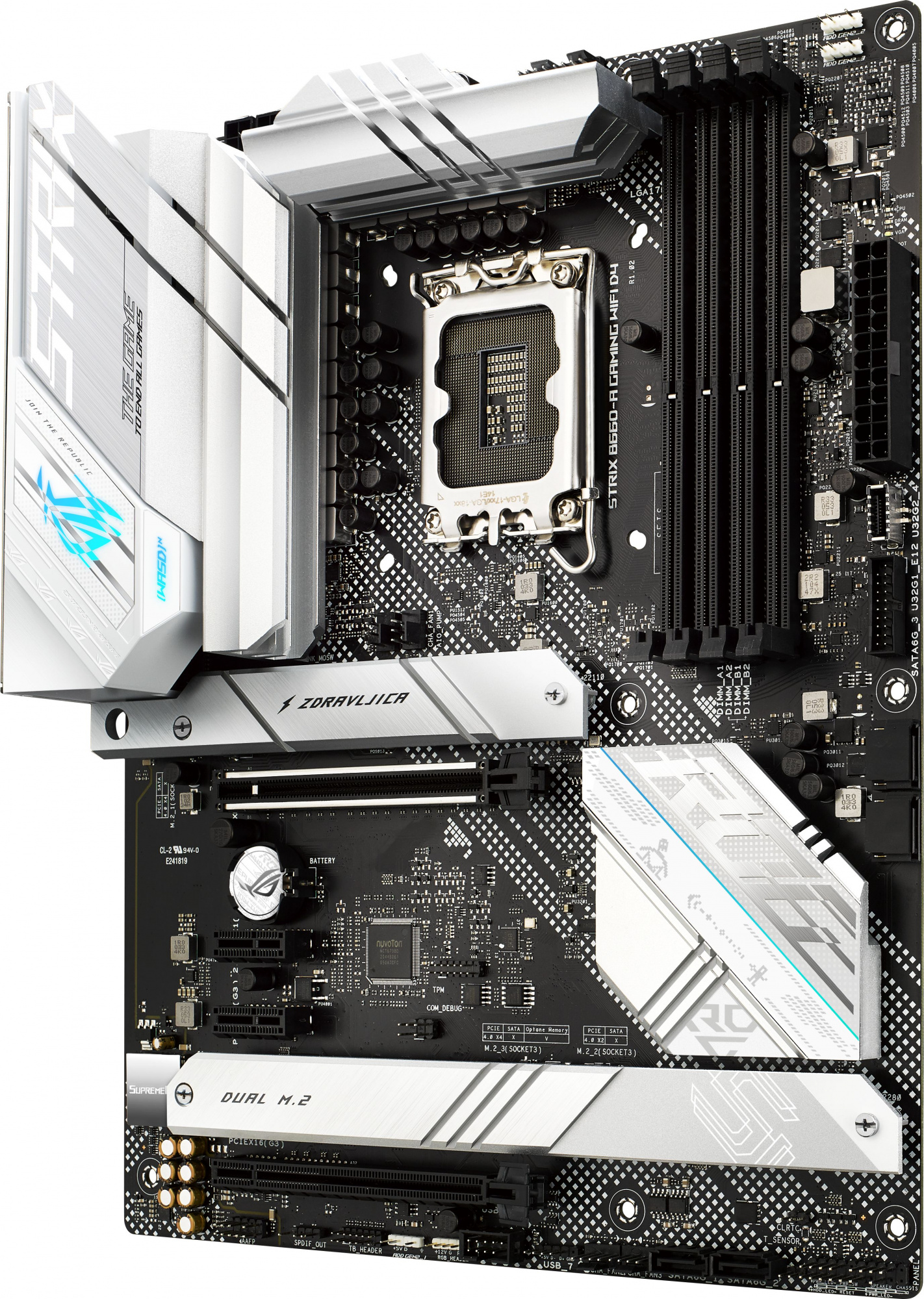 Материнская плата Asus ROG STRIX B660-A GAMING WIFI D4 Soc-1700 Intel B660 4xDDR4 ATX AC`97 8ch(7.1)