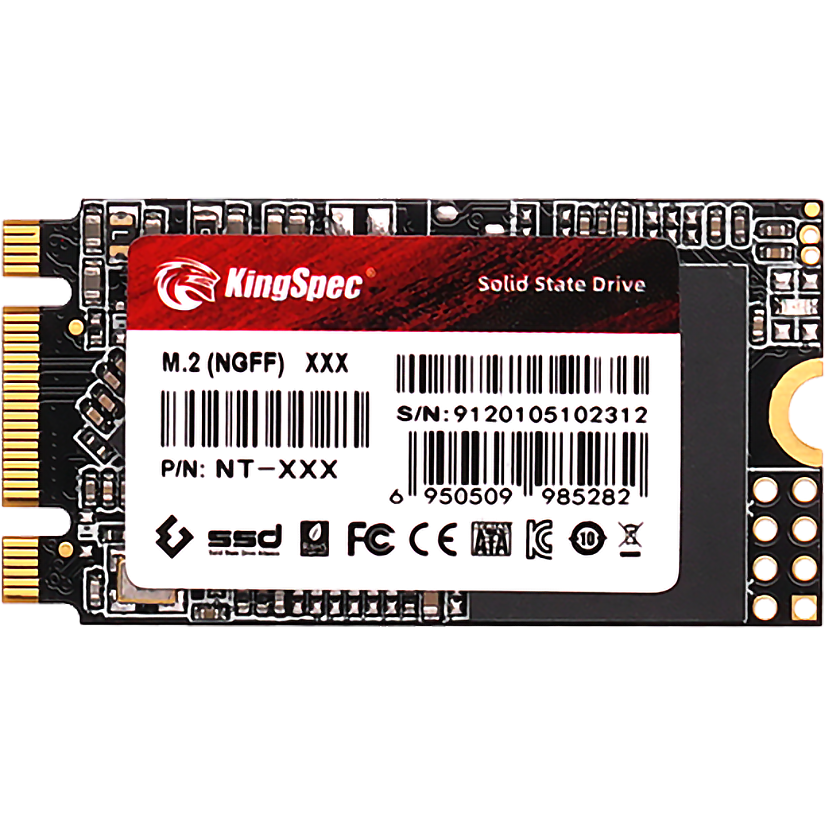 Твердотельный накопитель/ Kingspec SSD NT-256 2242, 256GB, M.2(22x42mm), SATA3, R/W 550/500MB/s, IOPs н.д./н.д., TBW 120, DWPD 0.4 (3 года)