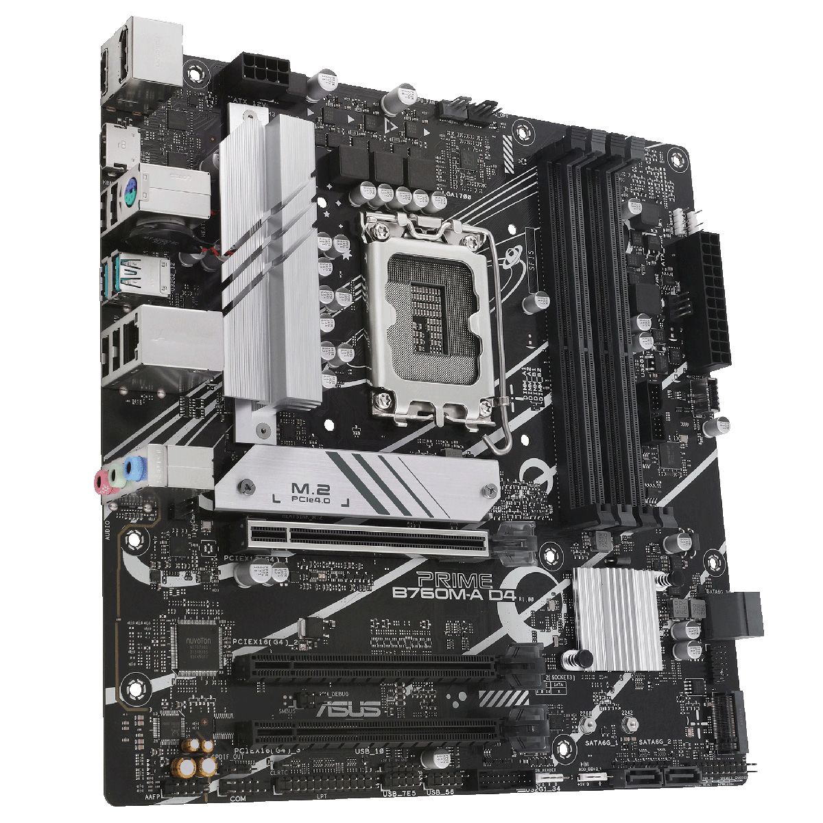 Материнская плата ASUS PRIME B760M-A D4-CSM, LGA1700, B760, 4*DDR4, HDMI+DP, 4xSATA3 + RAID, M2, Aud