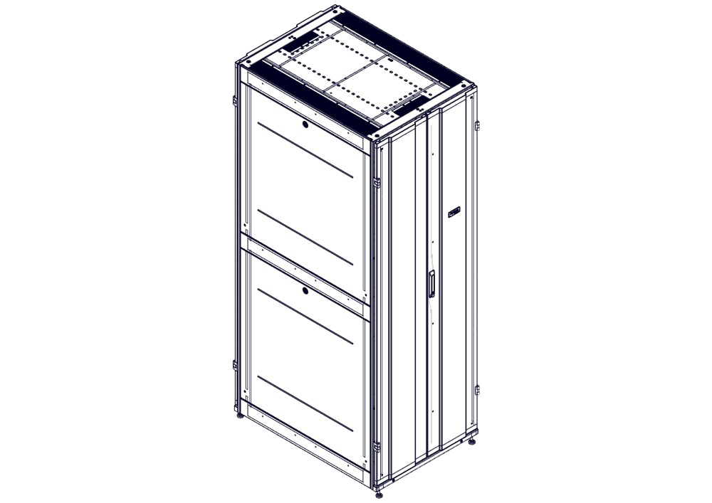 Шкаф Systeme Electric, серия Uniprom, 48U-750/1070, боковые панели 4шт, черный