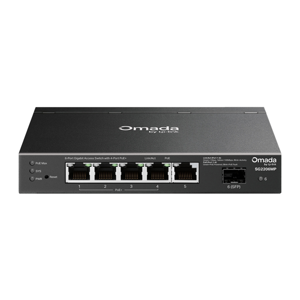 Коммутатор Omada Access 6-Port Gigabit Switch with 4-Port PoE+