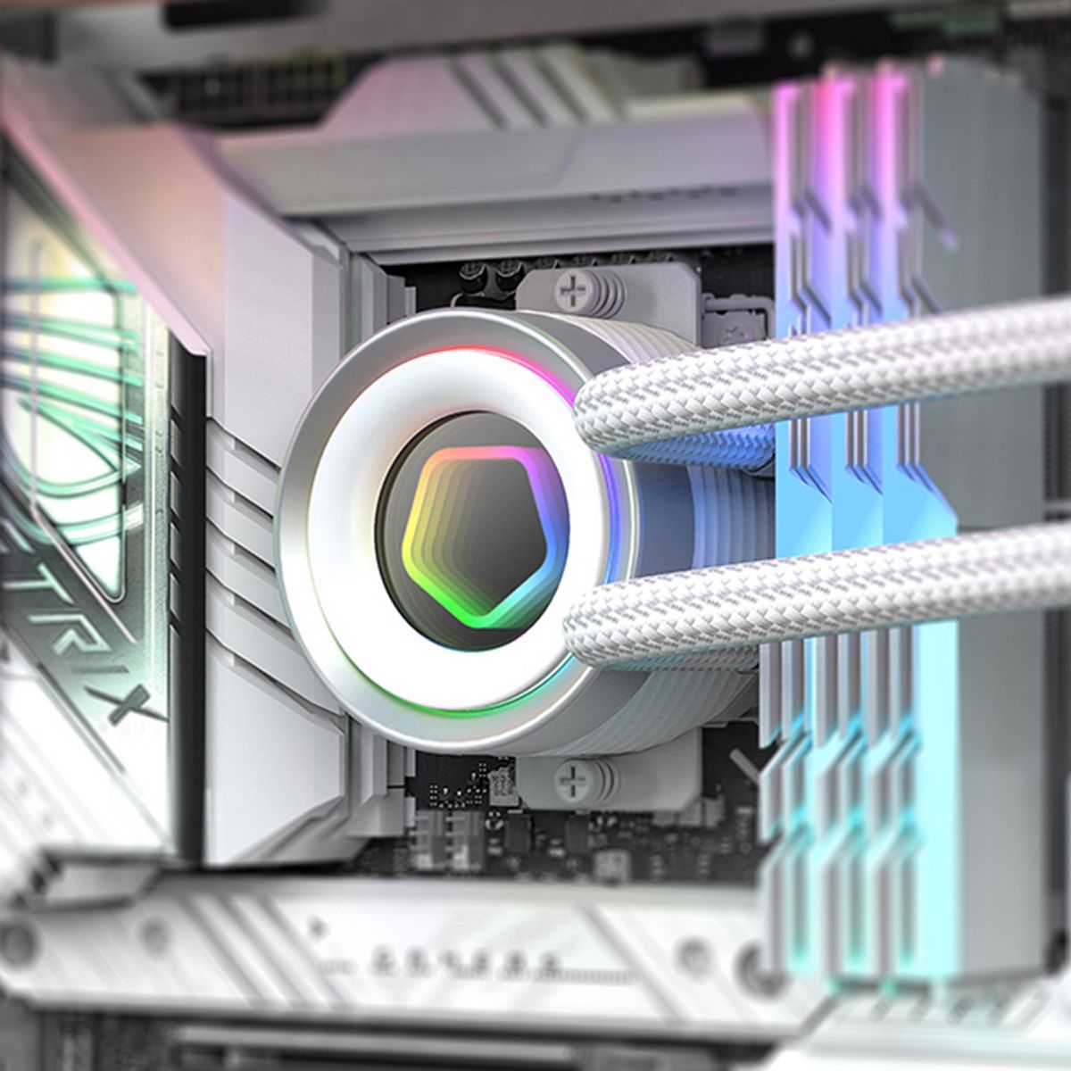 Система водяного охлаждения ID-Cooling FX360 Inf ARGB Soc-AM5/AM4/1200/1700/1851 белый 4-pin 27.2dB 