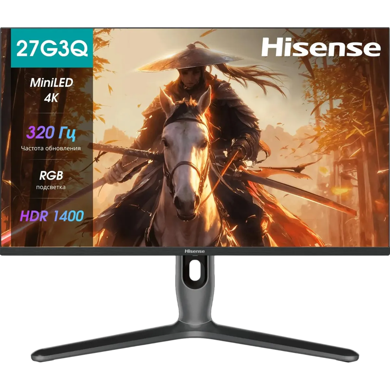 Монитор Hisense 27"/3840x2160, IPS/MiniLED, Local Dimming 1152 zone, 16:9, матовый, 160Hz(UHD)<-> 32