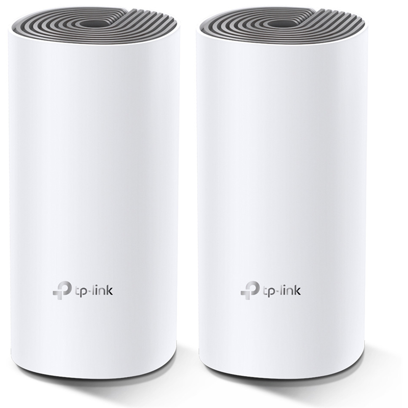 TP-Link Deco E4(2-pack), AC1200 Домашняя Mesh Wi-Fi система, 2 устройства, до 300 Мбит/с на 2,4 ГГц 