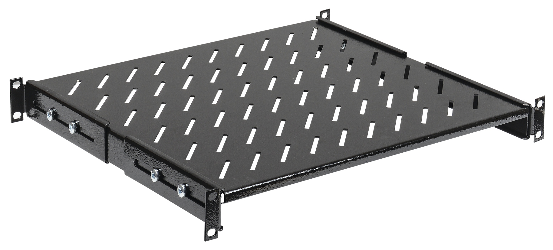 Полка стационарная ITK FS05-600PI-R 1U нагр.:100кг. 19" 600мм черный