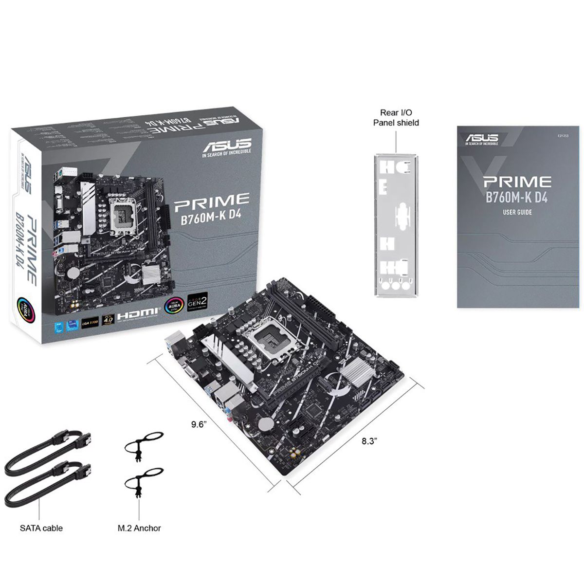 Материнская плата Asus PRIME B760M-K D4 Soc-1700 Intel B760 2xDDR4 mATX AC`97 8ch(7.1) GbLAN RAID+VG