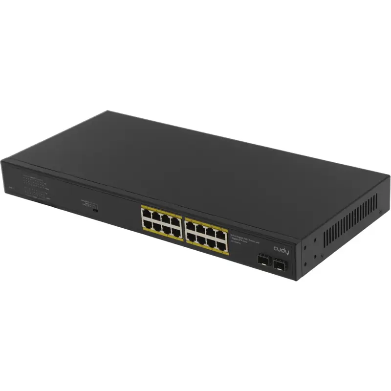 Коммутатор Cudy GS1020PS2 (L2) 16x1Гбит/с 2SFP 16PoE+ 200W неуправляемый