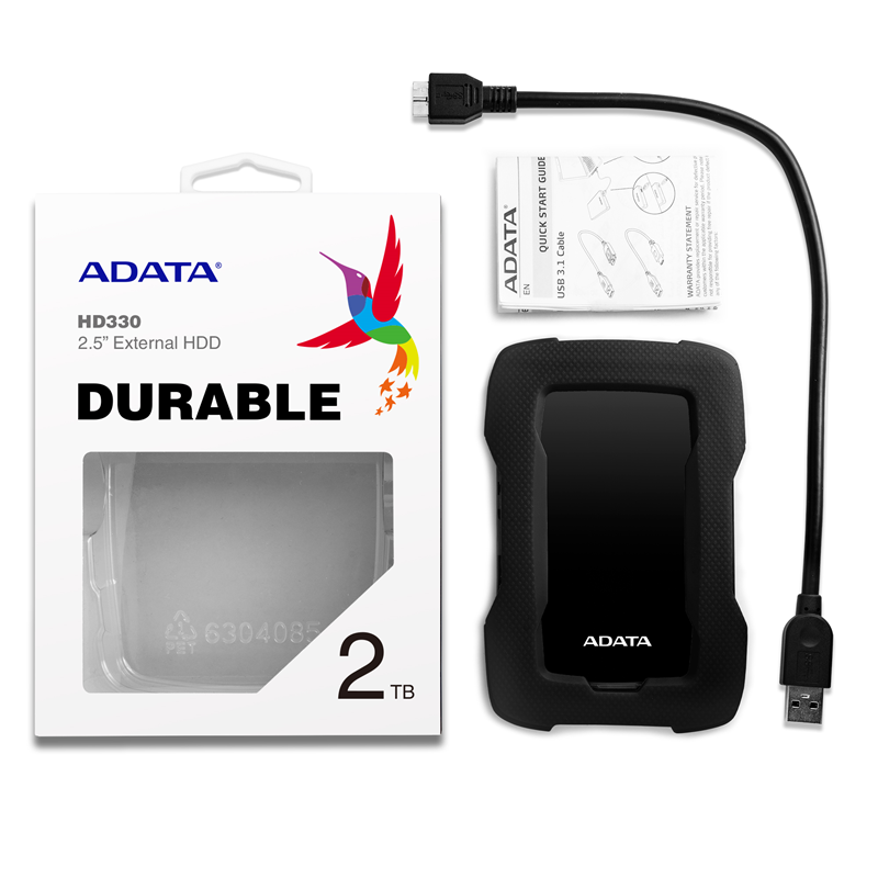 Жесткий диск A-Data USB3.0 1TB AHD330-1TU31-CBK HD330 DashDrive Durable 2.5" черный