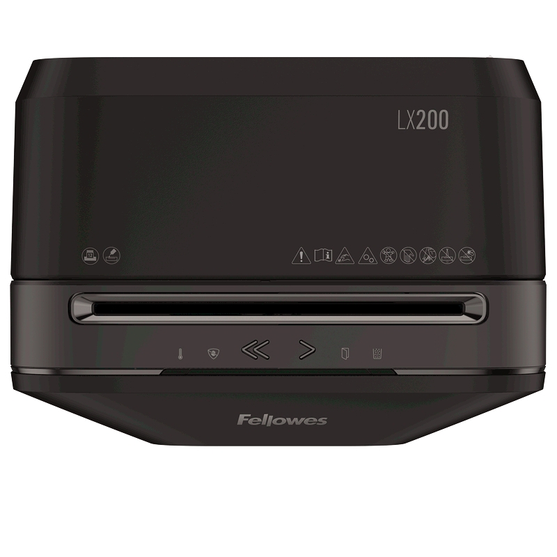 Шредер Fellowes PowerShred LX200 черный (секр.P-4) фрагменты 12лист. 22лтр. скрепки скобы пл.карты