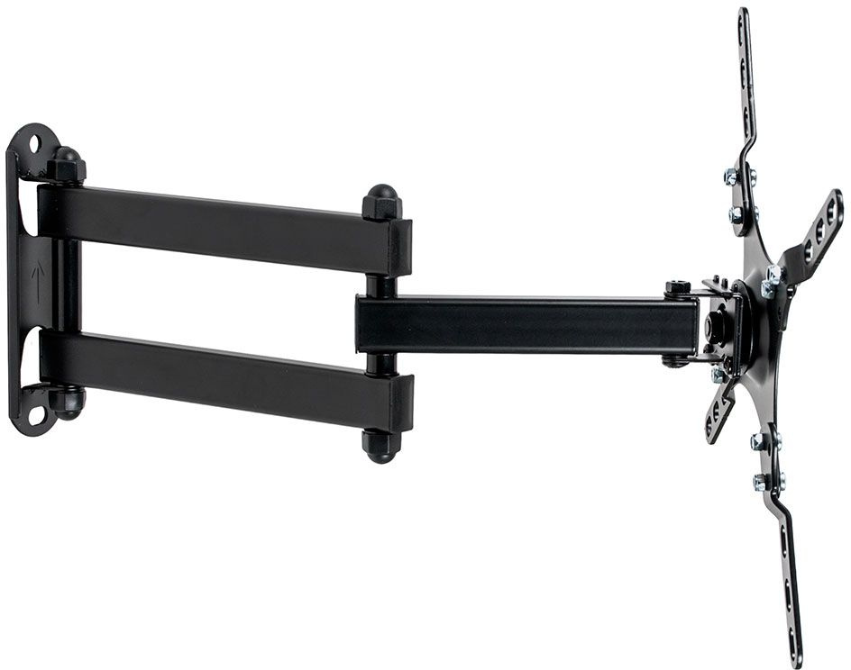 Кронштейн для телевизора Kromax DIX-13 черный 15"-42" макс.20кг настенный поворотно-выдвижной и накл