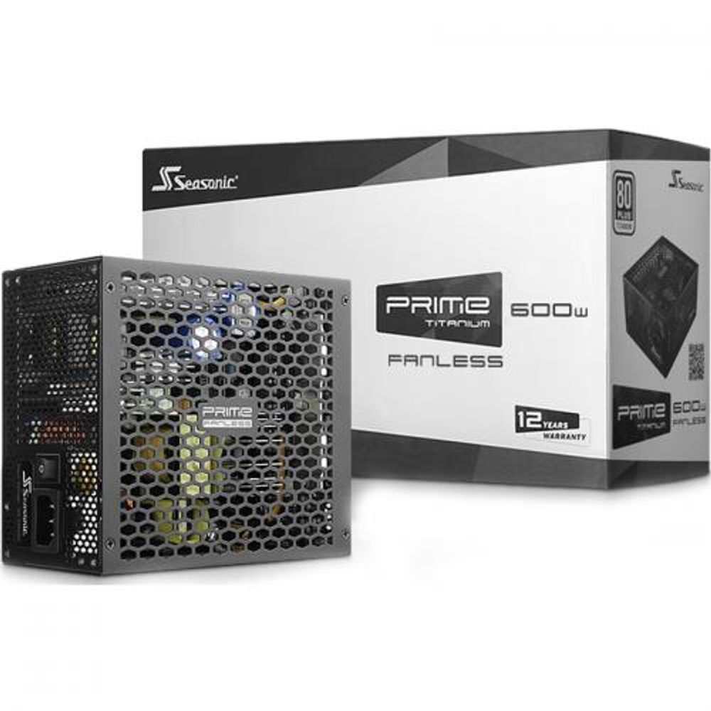Блок питания SeaSonic PRIME 600 Titanium Fanless SSR-600TL 600W, 80 Plus Titanium, полностью модульн