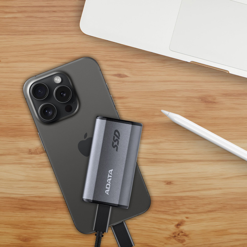 Накопитель SSD A-Data USB-C 2TB AELI-SE880-2TCGY SE880 2.5" серый