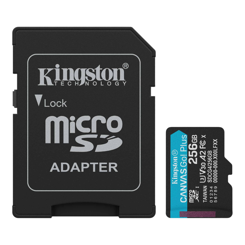 Флеш карта microSDXC 256GB Kingston SDCG4/256GB Canvas Go! Plus A2 + adapter