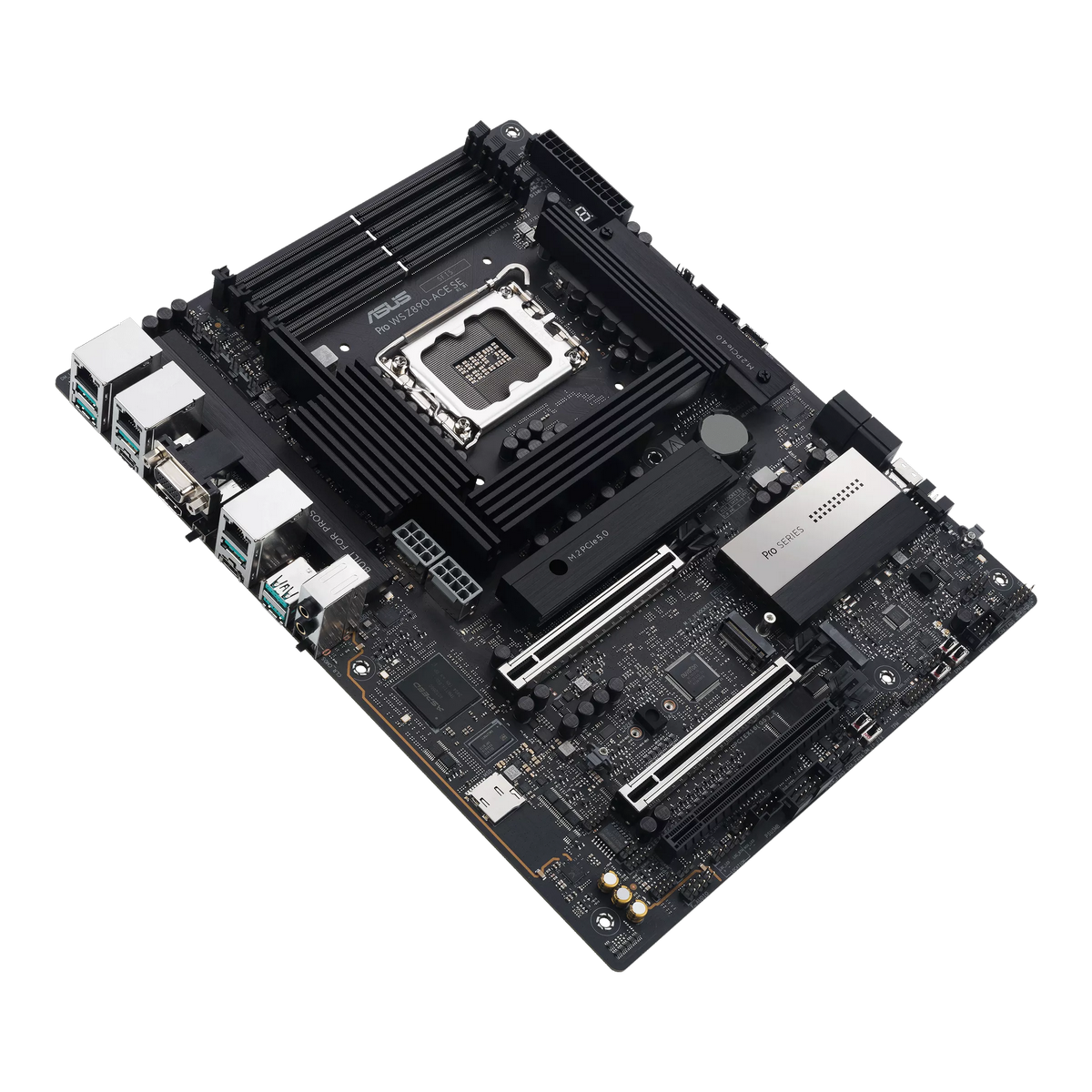 Материнская плата ASUS PRO WS Z890-ACE SE LGA1851 ATX 4хDDR5 3xPCIEx16 4xM.2 Thunderbolt USB-C HDMI 