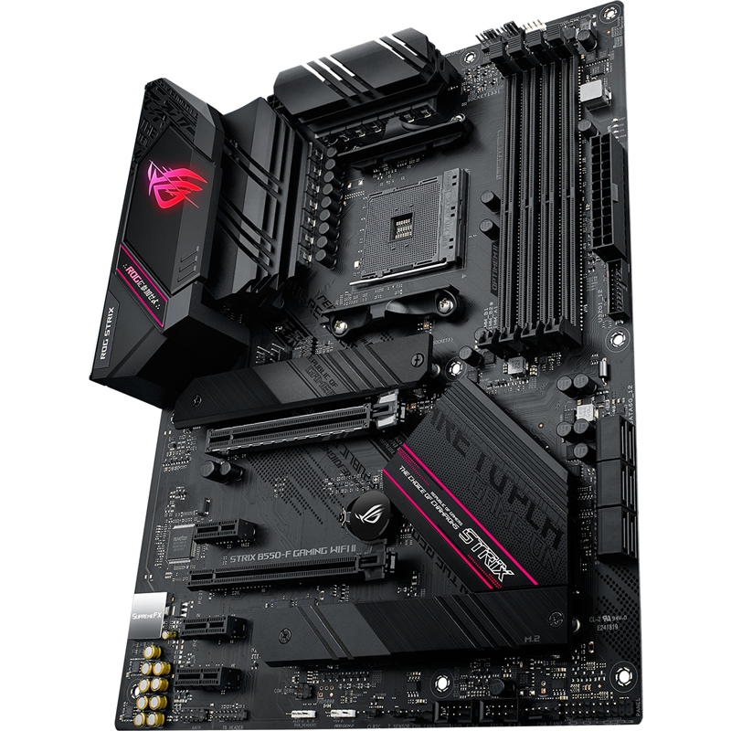 Материнская плата ASUS ROG STRIX B550-F GAMING WIFI II AM4 ATX 4xDDR4 2xPCIEx16 3xPCIEx1 2xM.2 HDMI 