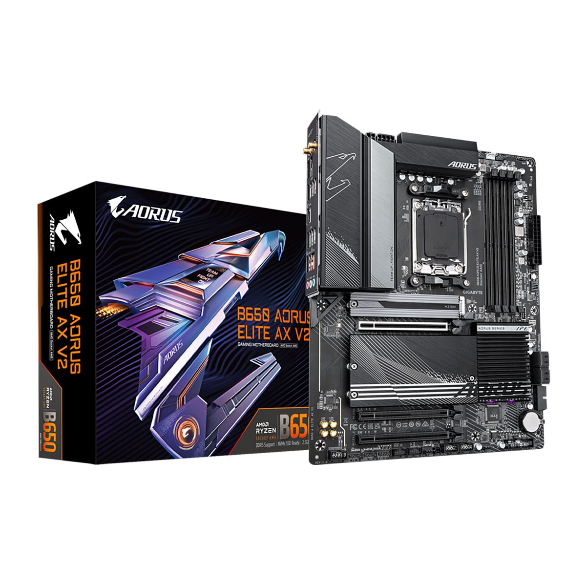 Материнская плата Gigabyte B650 A ELITE AX V2 Socket AM5 AMD B650 4xDDR5 ATX AC`97 8ch(7.1) 2.5Gg RA