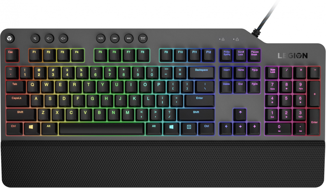 Клавиатура Lenovo Legion K500 RGB механическая черный USB Multimedia for gamer LED (подставка для за