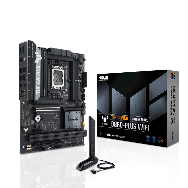 Материнская плата Asus TUF GAMING B860-PLUS WIFI Soc-1851 Intel B860 4xDDR5 ATX AC`97 8ch(7.1) 2.5Gg