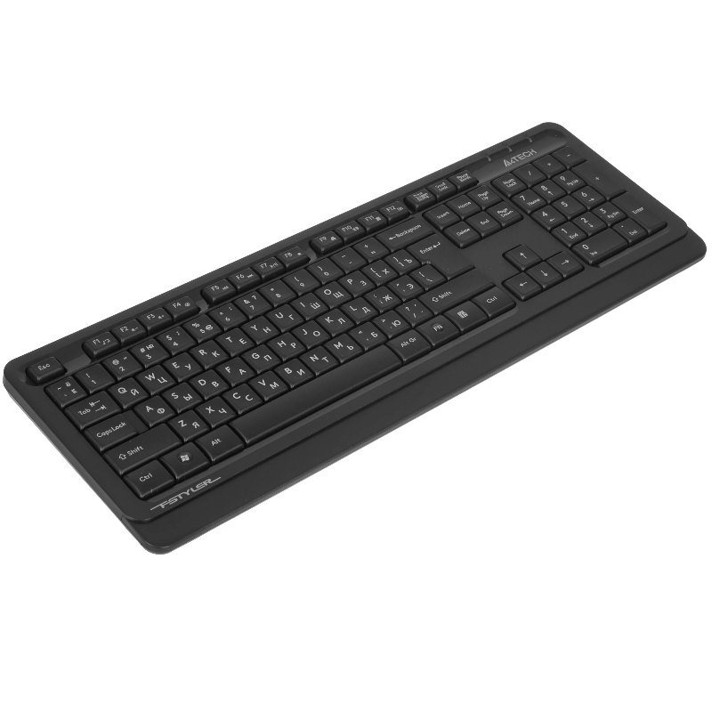 Клавиатура + мышь A4Tech Fstyler FG1012 клав:черный/серый мышь:черный USB беспроводная Multimedia (F