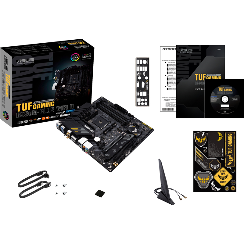 Материнская плата Asus TUF GAMING B550M-PLUS WIFI II Soc-AM4 AMD B550 4xDDR4 mATX AC`97 8ch(7.1) 2.5