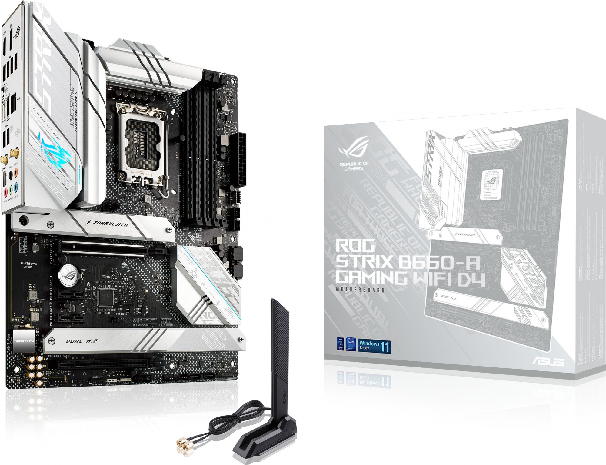 Материнская плата Asus ROG STRIX B660-A GAMING WIFI D4 Soc-1700 Intel B660 4xDDR4 ATX AC`97 8ch(7.1)
