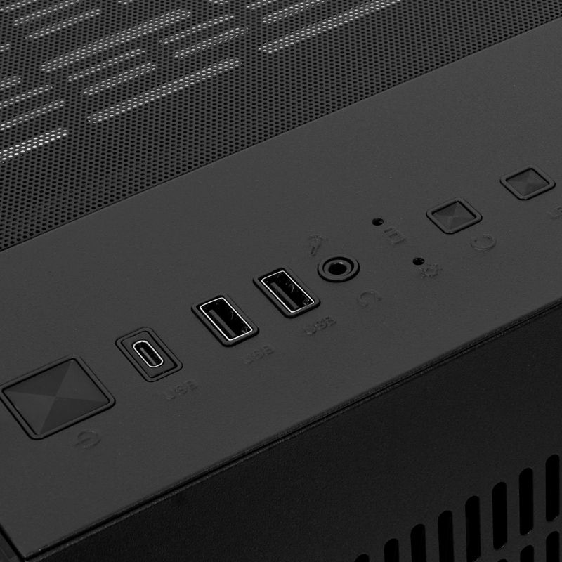 Корпус HSPD F330, Panoramic Mini-tower, Black, TG, 0.5 SPCC, 3x120mm ARGB mATX, mITX 160/400/200mm 1