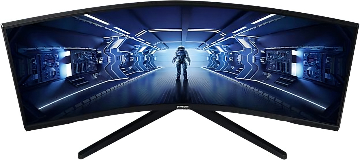 Монитор Samsung 34" Odyssey G5 C34G55TWWI черный VA LED 1ms 21:9 HDMI матовая 250cd 178гр/178гр 3440
