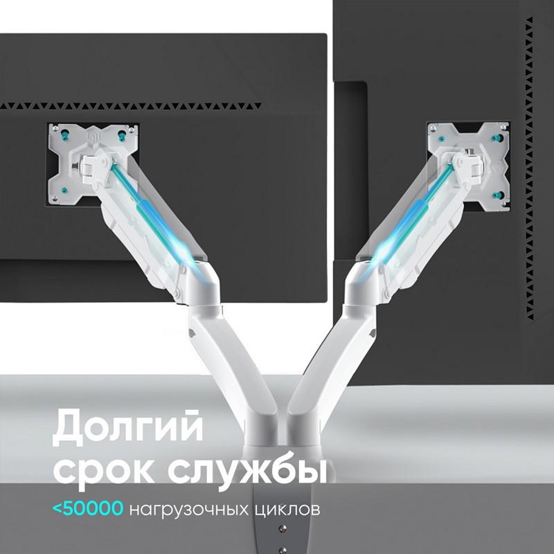 Кронштейн для мониторов Onkron G160W белый 13"-32" макс.16кг настольный поворот и наклон верт.переме