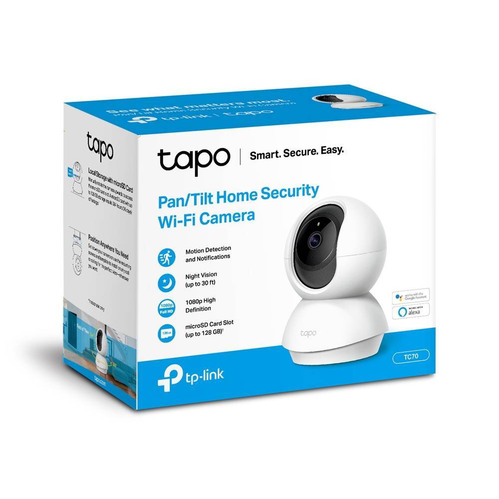 Камера видеонаблюдения IP TP-Link TAPO TC70 Wi-Fi 4-4мм цв. корп.:белый (TC70)