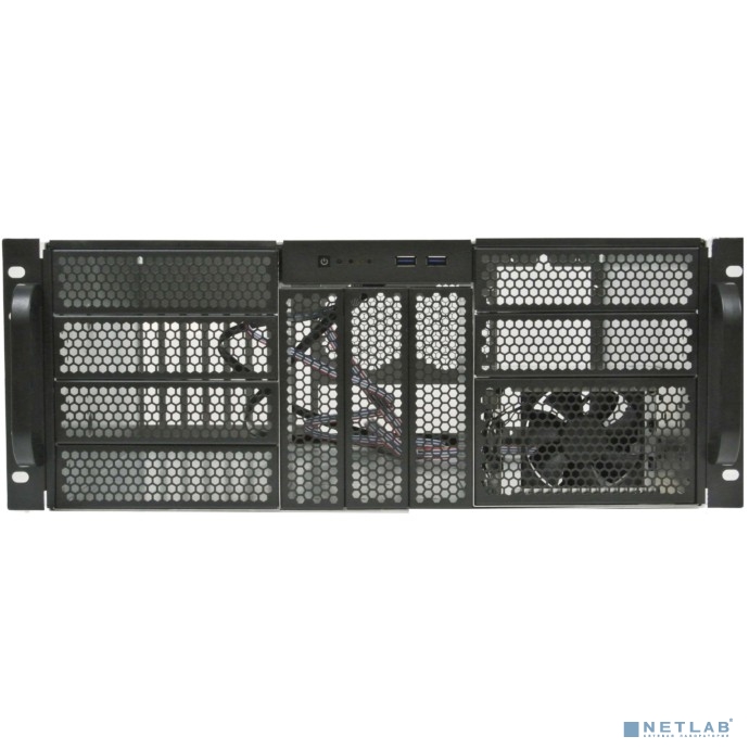 Procase Корпус 4U server case,9x5.25+3HDD,черный,без блока питания,глубина 450мм,MB ATX 12"x9,6"