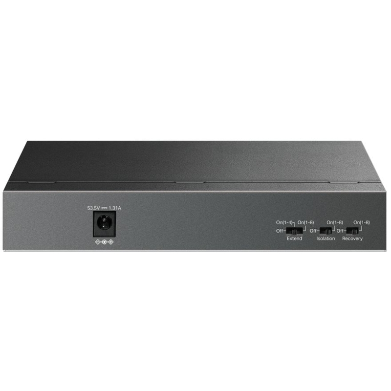 коммутатор TP-Link LS109P, 9-Port 10/100 Mbps Desktop Switch with 8-Port PoE+, 63 W, 250m