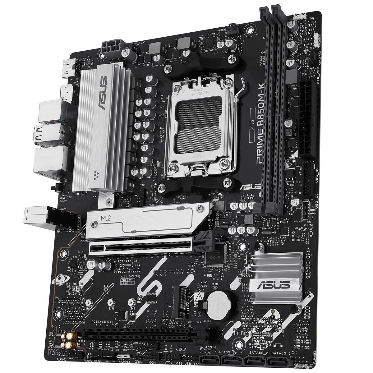 Материнская плата Asus PRIME B850M-K Socket AM5 AMD B850 2xDDR5 mATX AC`97 8ch(7.1) 2.5Gg RAID+HDMI+