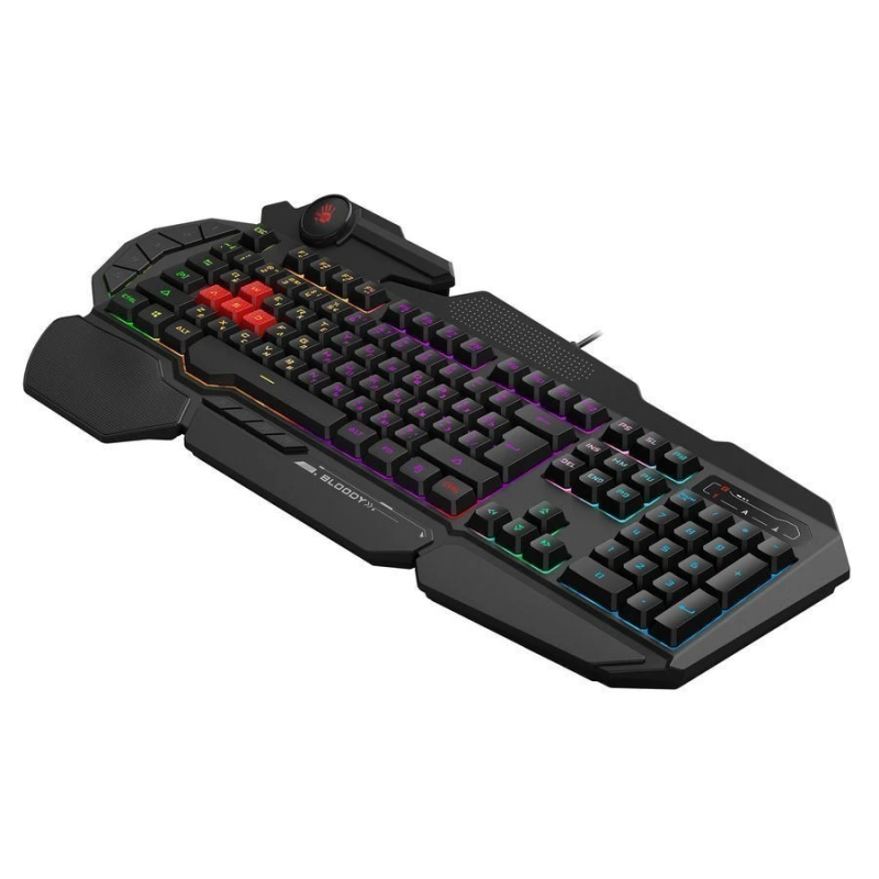 Клавиатура A4Tech Bloody B310N черный USB Multimedia for gamer LED (подставка для запястий) (B310N)