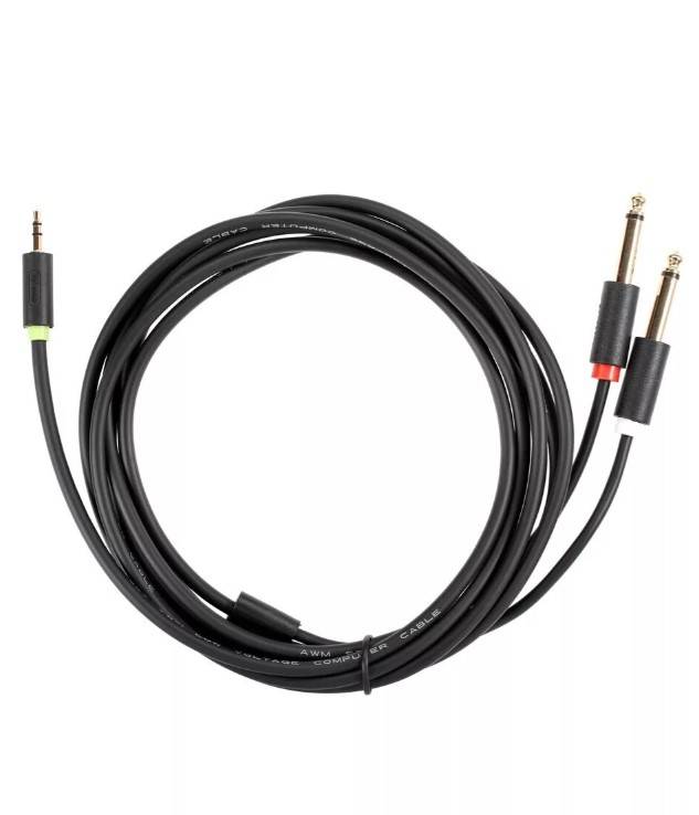 Адаптер-переходник Telecom Jack 3.5 mm M/2 x jack 6.35 mm M (TAV6168-3M)