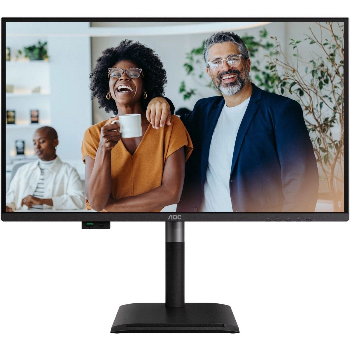Монитор 27" AOC 2560x1440 WLED 16:9 IPS 350cd, 1500:1, 50M:1, 4ms, 178°/178°, HDMI, DP, USB hub: 4*U