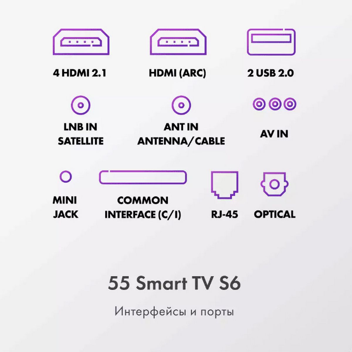 55" Телевизор HQ-LED HAIER 55 Smart TV S6 (DH1VVZD03RU)