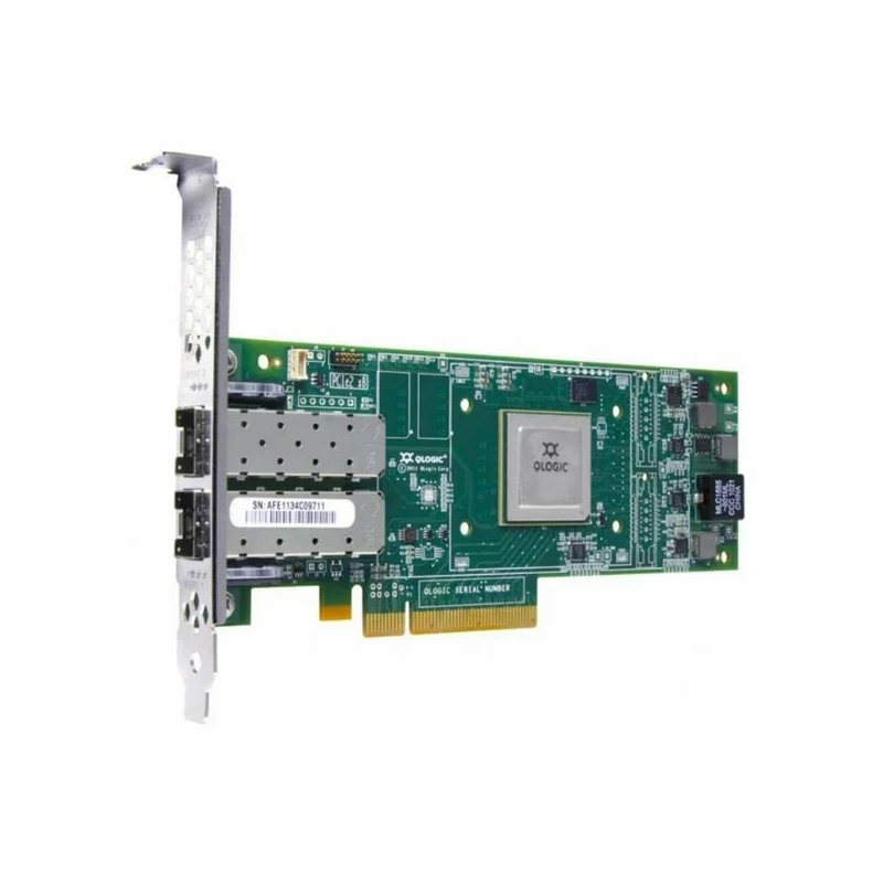 адаптер Qlogic QLE2672 16Gb Dual Port FC HBA, x8 PCIe, SR LC multi-mode optic, LP + FH, transivers i