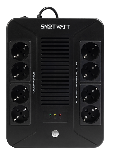 Источник бесперебойного питания SMARTWATT ИБП линейно-интерактивный, 1000/600 ВА/Вт, напольный/насте
