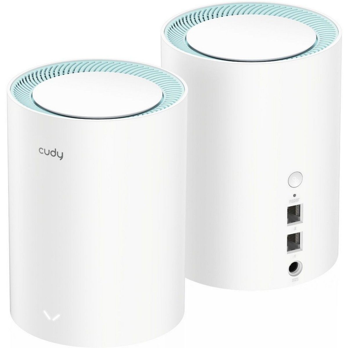 Бесшовный Mesh роутер Cudy M1300 (M1300(2-PACK)) AC1200 10/100/1000BASE-TX белый (упак.:2шт)