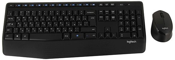 Клавиатура + мышь Logitech MK345 клав:черный мышь:черный USB беспроводная Multimedia (920-008534)
