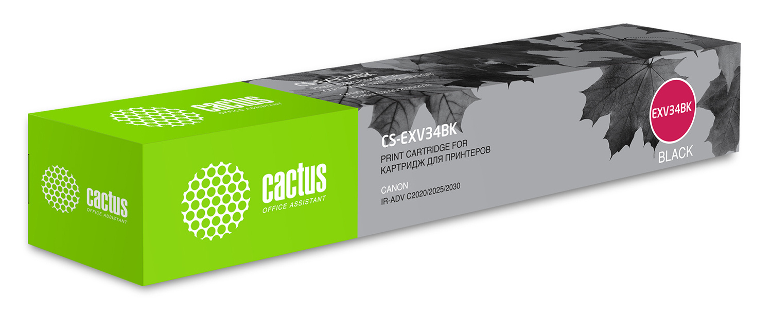 Картридж лазерный Cactus CS-EXV34BK C-EXV34 BK черный (23000стр.) для Canon IR Advance C2030L/C2030i