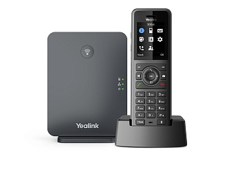 телефон YEALINK W77P (база W70B+трубка W57R) до 10 SIP-аккаунтов, до 10 трубок на базу, до 20 одновр