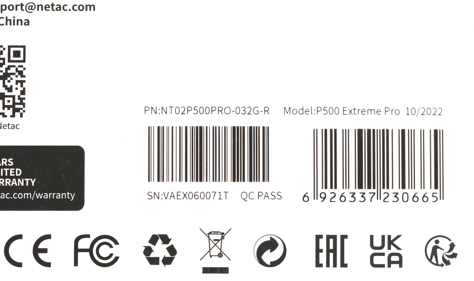 Флеш карта microSDHC 32GB Netac NT02P500PRO-032G-R P500 Extreme Pro + adapter