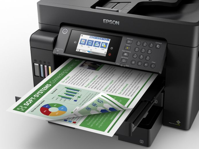 МФУ струйный Epson L15150 (C11CH72404/505/506/403/503) A3+ Duplex Net WiFi черный