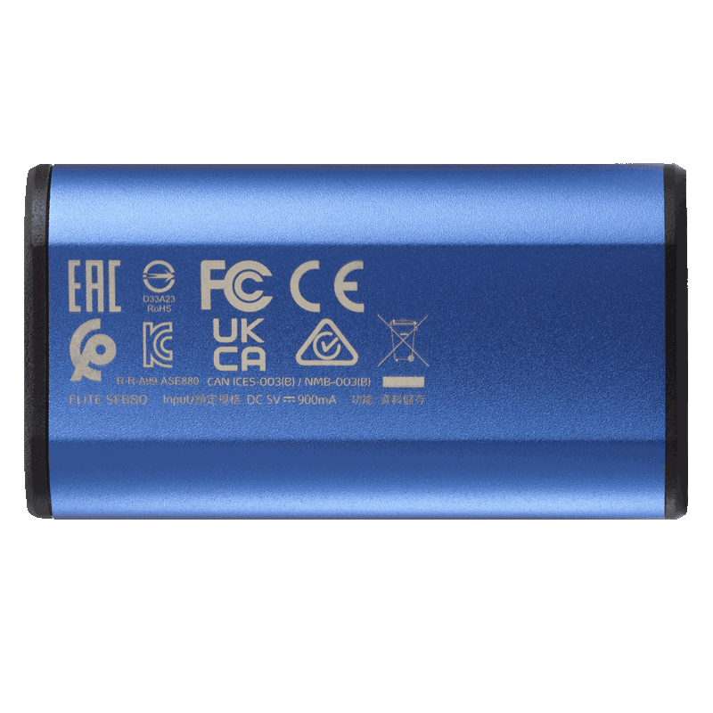 Твердотельный накопитель ADATA External SSD SE880, 500GB, USB 3.2 Gen2 Type-C, up to R/W 2000/2000 M
