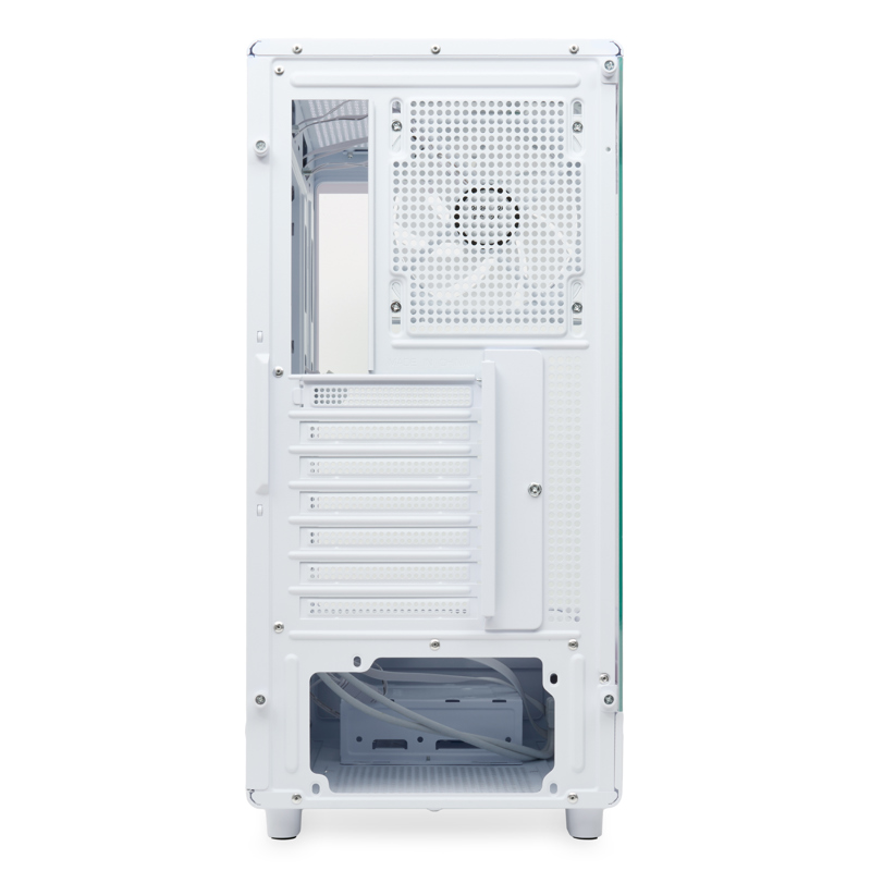 Корпус HSPD F510, Panoramic Mid Tower, White, TG, 0.5 SPCC, 3x120mm ARGB ATX, mATX, mITX 180/280/160