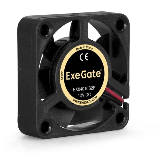 Exegate EX283363RUS Вентилятор ExeGate EX04010S2P, 40x40x10 мм, подшипник скольжения, 2pin, 5500RPM, 22dBA
