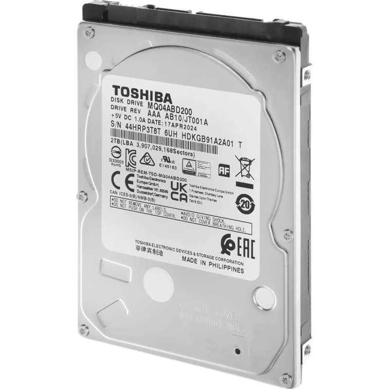 Жесткий диск Toshiba SATA 2TB 2.5" 6.0 Gbit/s 5400 rpm 128Mb  OFFICIAL RECERTIFIED 1 year warranty (